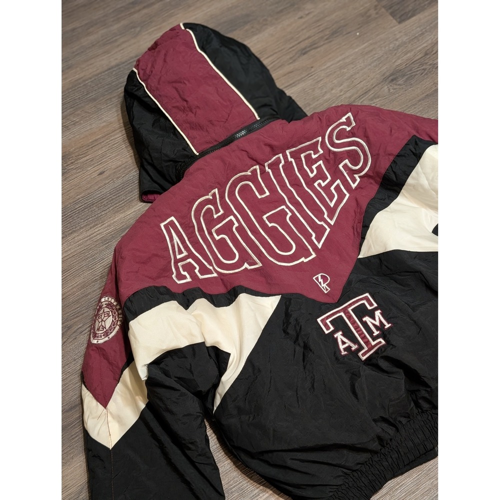 Pro Player Texas A&M Aggies Kids Large 16-18 Vintage 90s Puffer Jacket Maroon